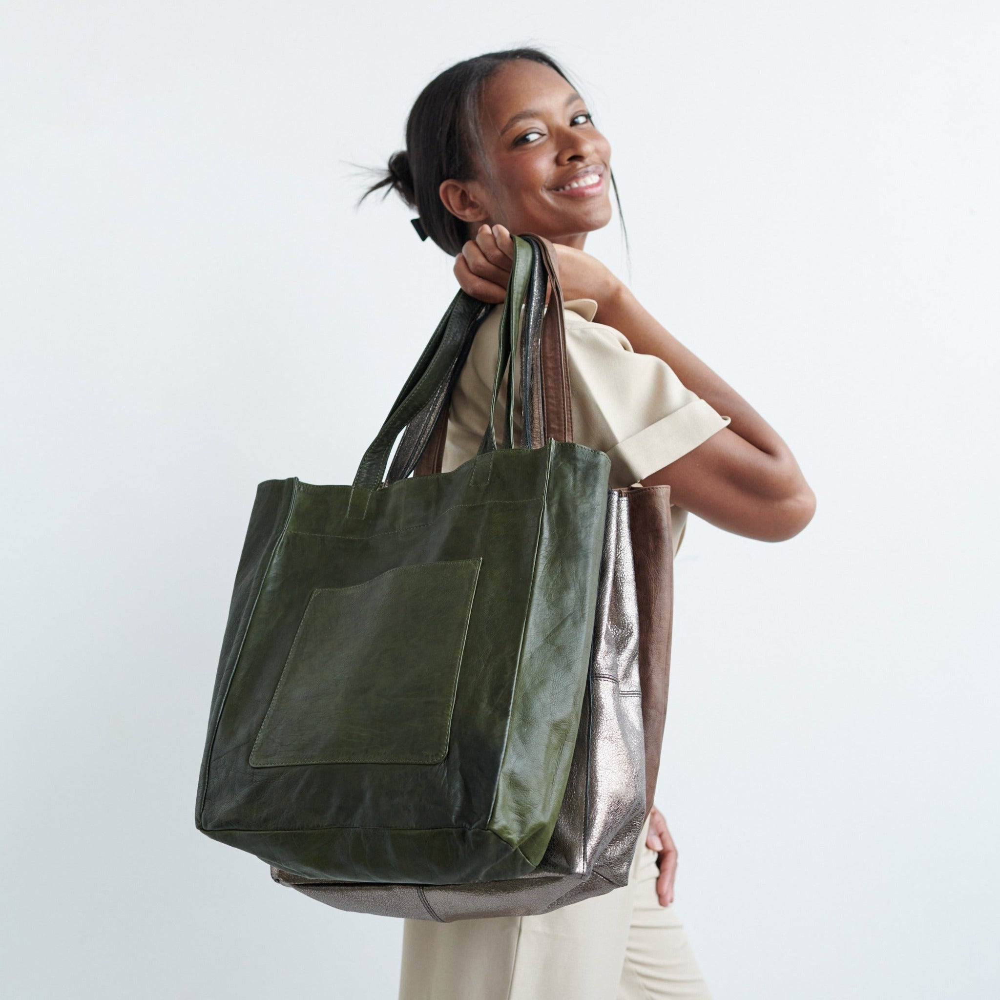 Margie Leather Tote Bag - Image 21
