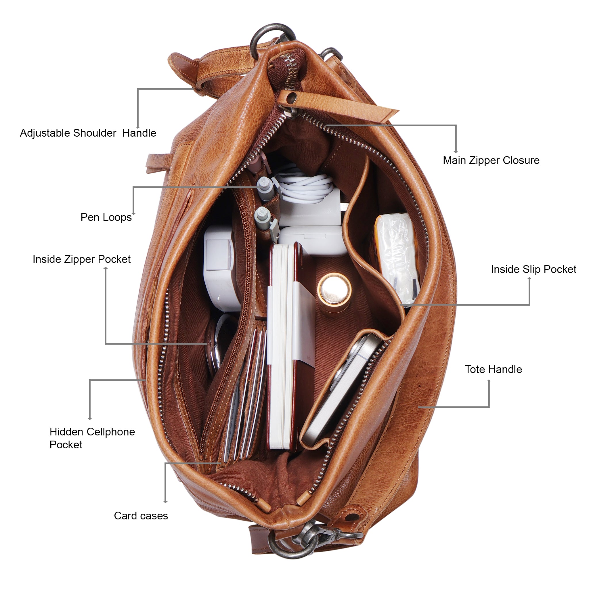 Gretchen Leather Crossbody Bag - Image 6
