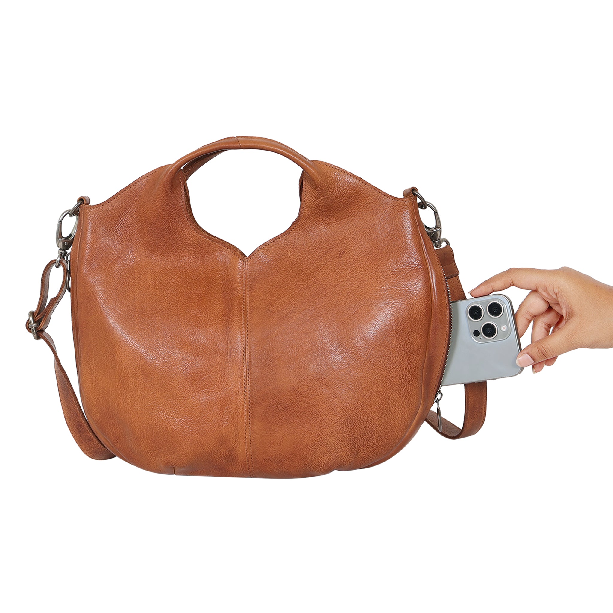 Darby Leather Crossbody Bag - Image 8
