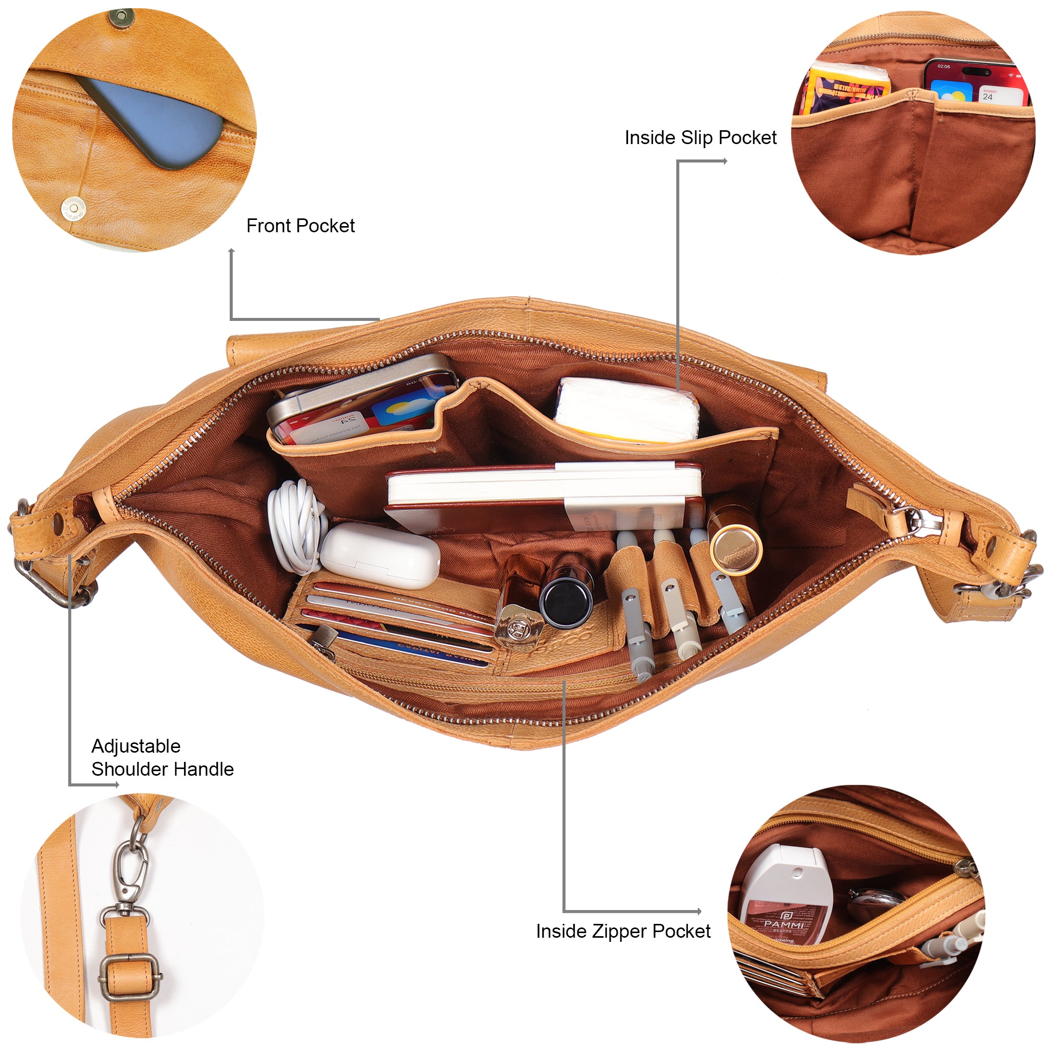 Coco Leather Sling Bag - Image 21