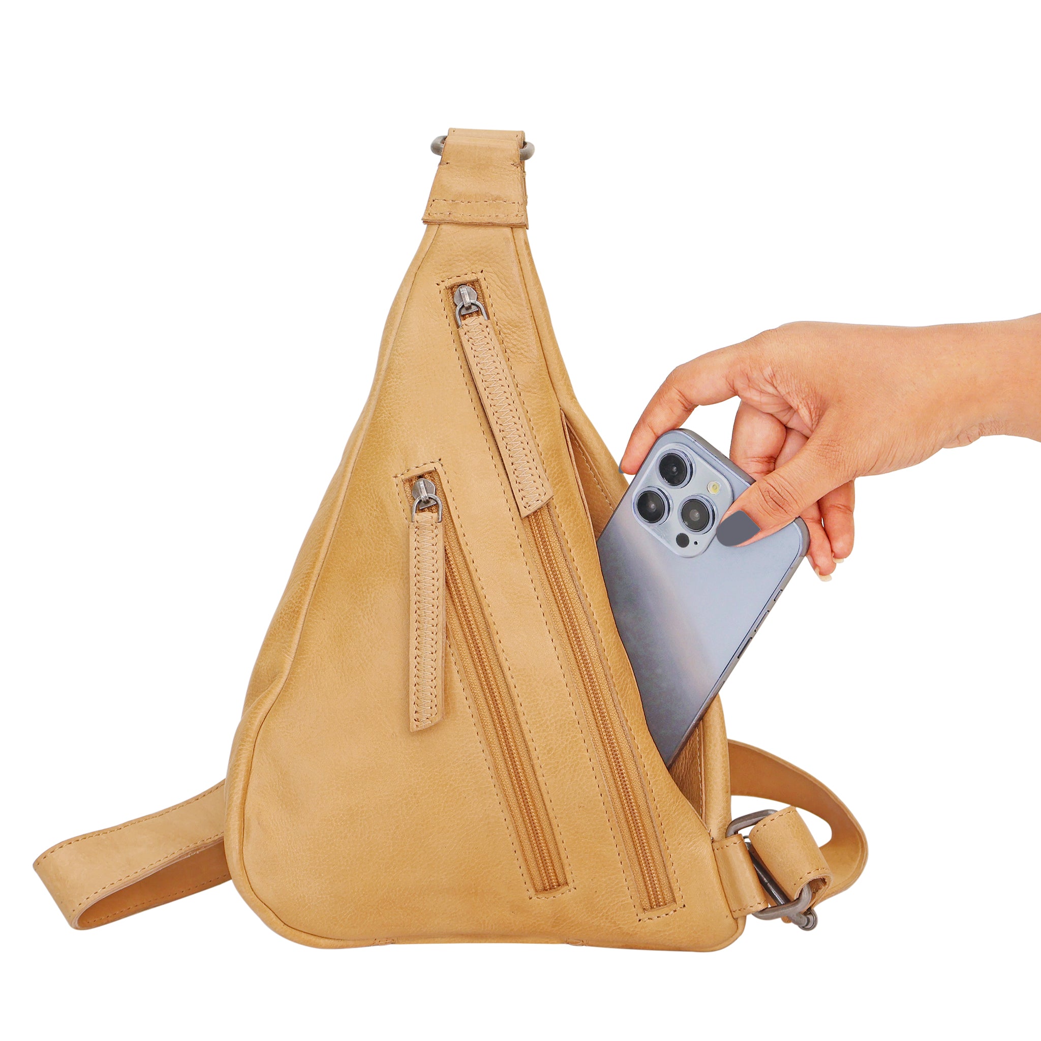 Hippie Leather Sling Bag (Sm) - Image 11