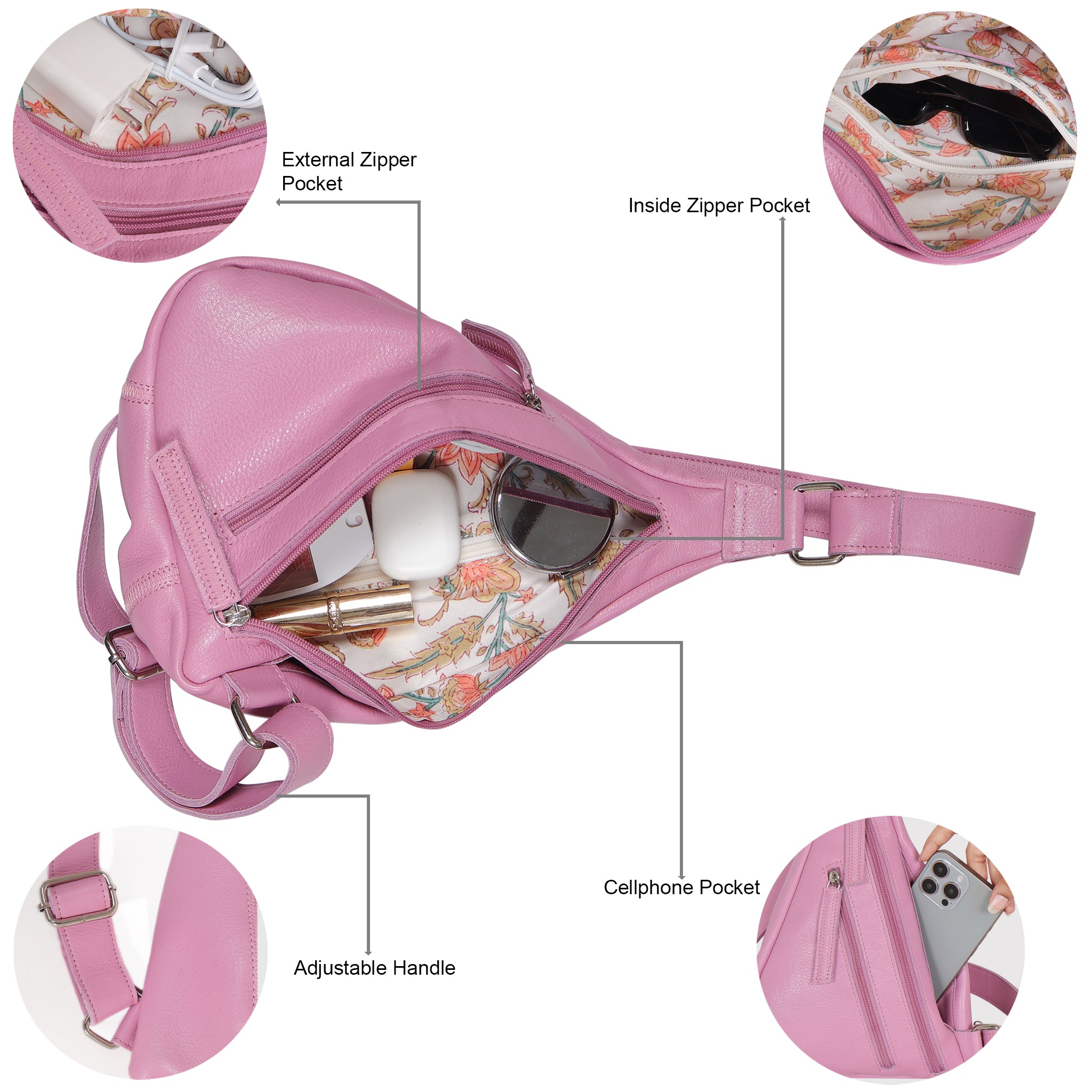 Hippie Leather Sling Bag (Sm) - Image 2