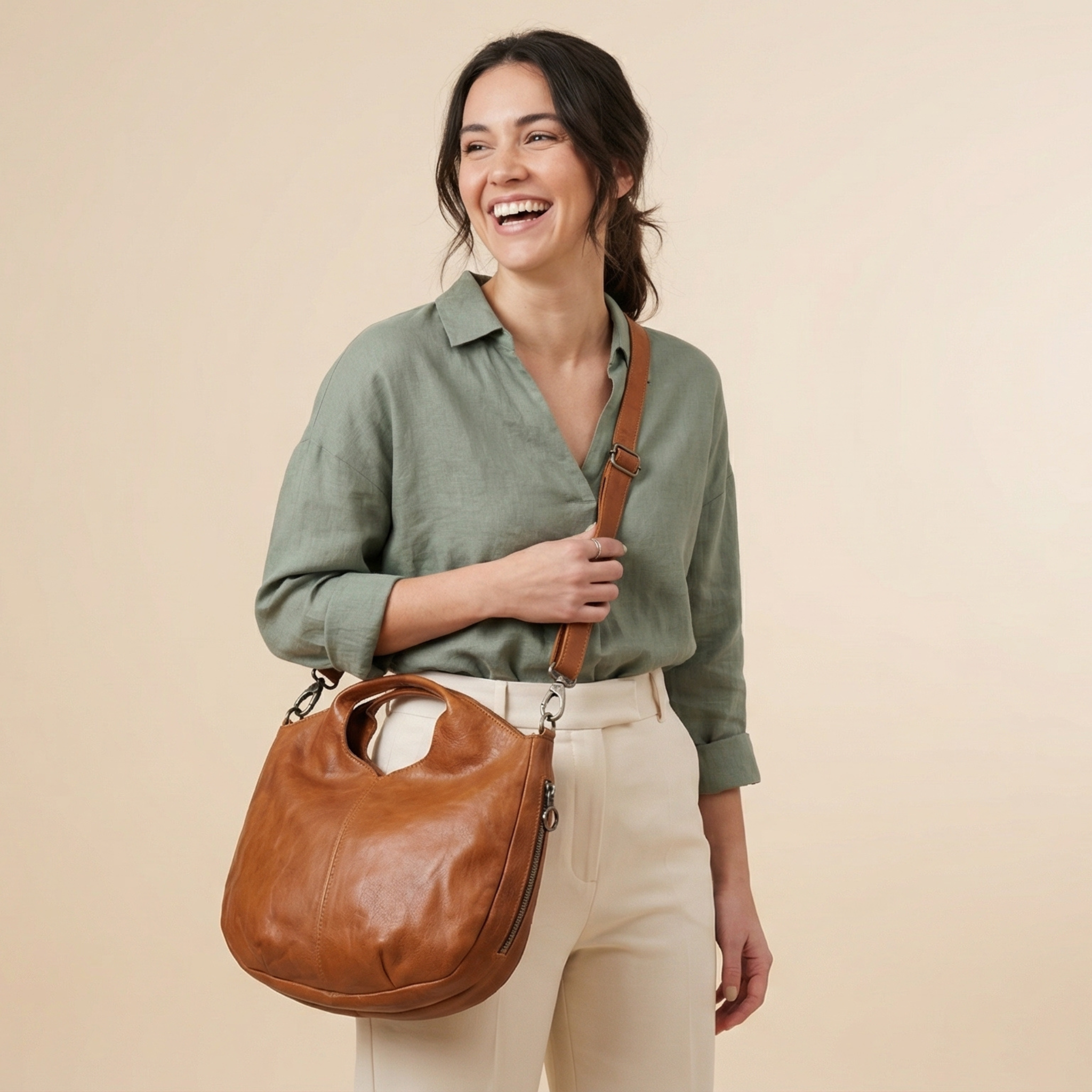 Darby Leather Crossbody Bag - Image 14