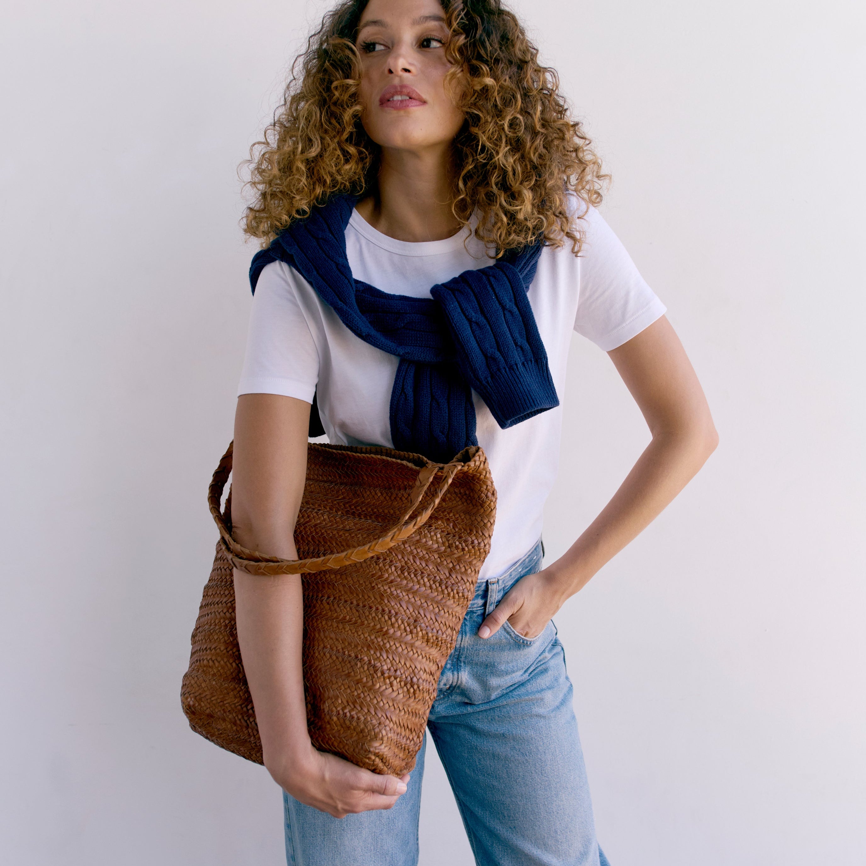 Studio Leather Tote Bag - Image 6