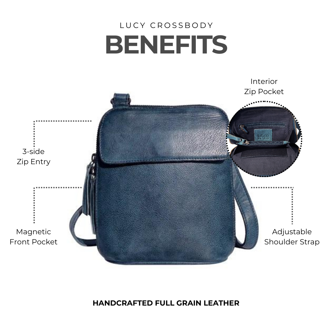 Lucy Leather Crossbody Bag - Image 5