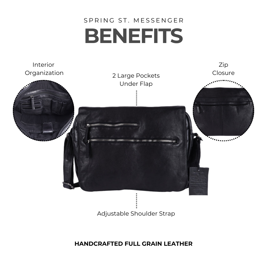 Spring St. Leather Messenger Bag - Image 9